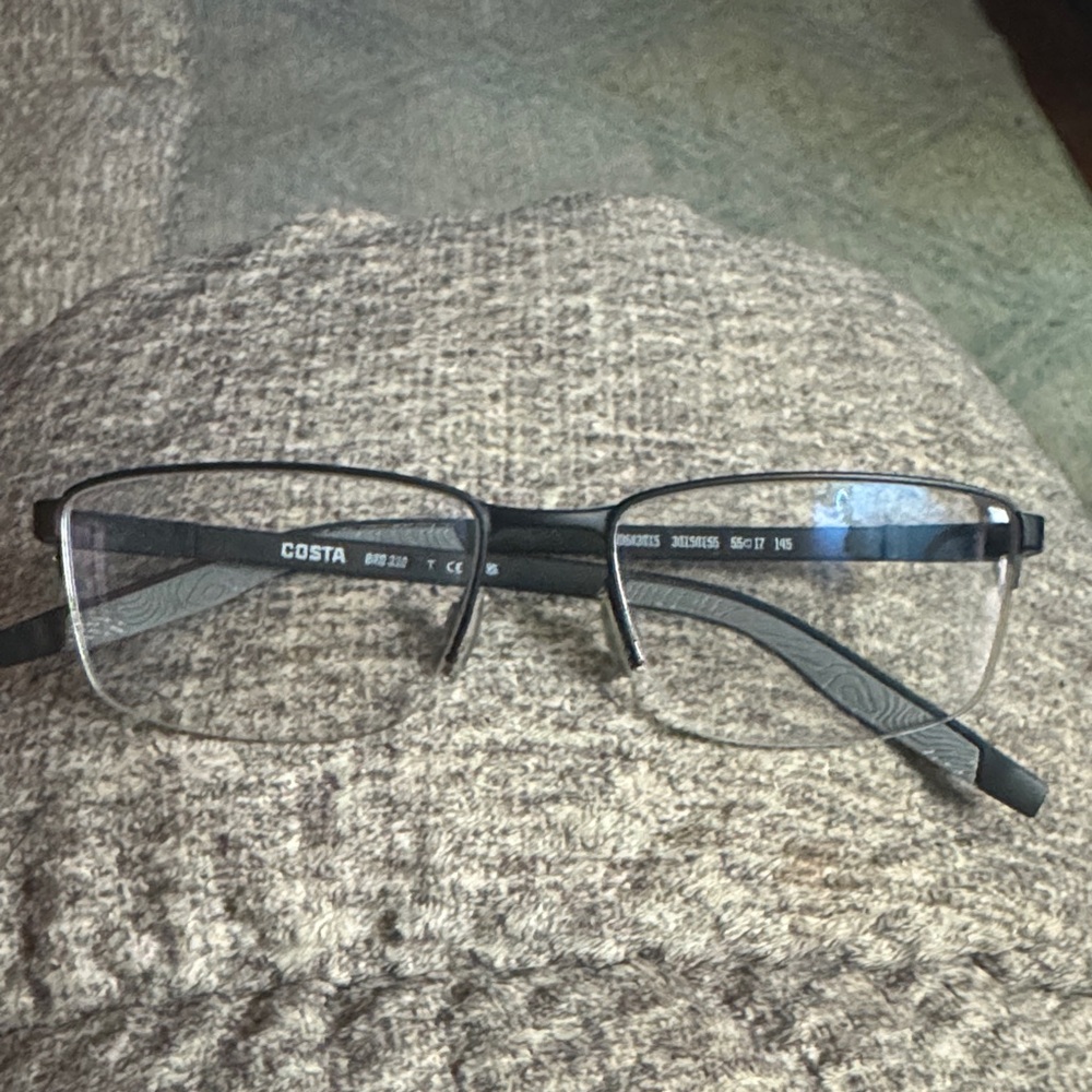Costa Black and Silver Frame Glasses
